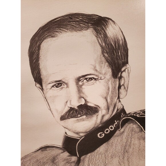 Dale Adkins Art Sketch Drawing Framed Print Of Dale Earnhardt Sr & #3 Car - 0227 - Picture 6 of 8